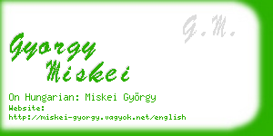 gyorgy miskei business card