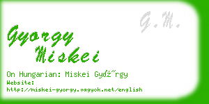 gyorgy miskei business card